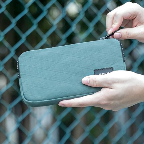 Saszetka rowerowa na telefon klucze portfel 20x11.5x2 cm- turkusowa