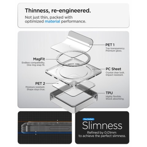 Etui na Samsung Galaxy S26+ Ultra Hybrid Mag MagSafe - przezroczysto-czarne