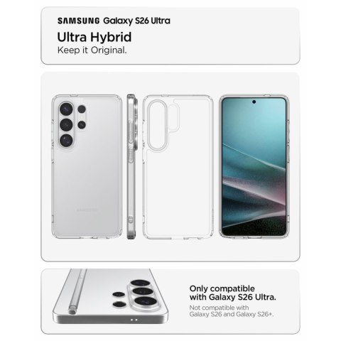 Etui pokrowiec case na Samsung Galaxy S26 Ultra Ultra Hybrid - przezroczysty