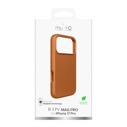 Etui silikonowe z ochroną aparatu i aluminiowymi przyciskami na iPhone 17 Pro MagSafe - pomarańczowe