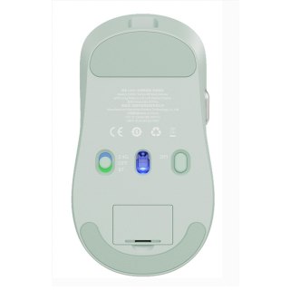 Mysz bezprzewodowa z akumulatorem wskaźnikiem baterii 4000DPI 800mAh 2.4GHz BT - zielona