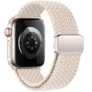 Pasek nylonowy Nylonmag do Apple Watch 4/5/6/7/8/9/SE/Ultra 1/2 42/44/45/49 mm - beżowy