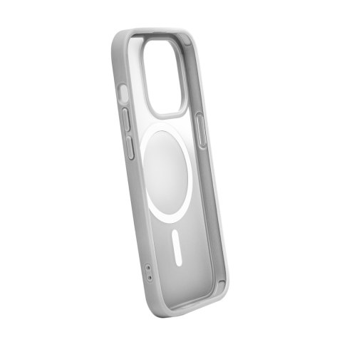 Etui silikonowe do iPhone 15 Pro Max Gradient MagSafe - srebrne