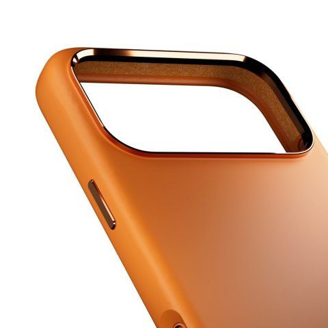 Etui silikonowe z ochroną aparatu i aluminiowymi przyciskami na iPhone 17 Pro MagSafe - pomarańczowe