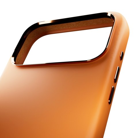 Etui silikonowe z ochroną aparatu i aluminiowymi przyciskami na iPhone 17 Pro MagSafe - pomarańczowe