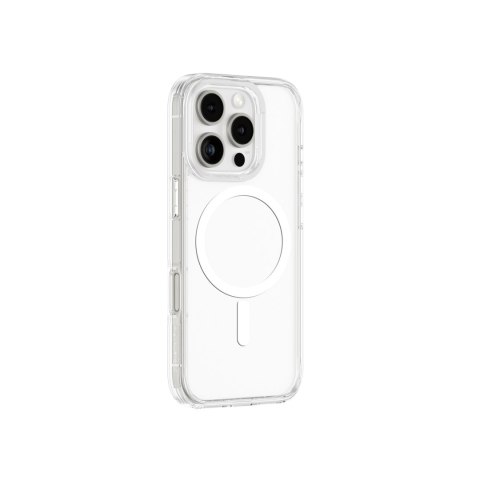 Etui silikonowe z pierścieniem magnetycznym do iPhone 16 Pro - przezroczyste
