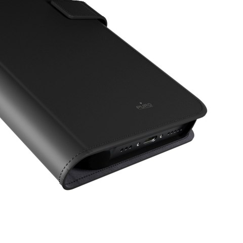 Etui z ekoskóry 2w1 z klapką i portfelem do iPhone 16 Wallet Detachable MagSafe - czarne