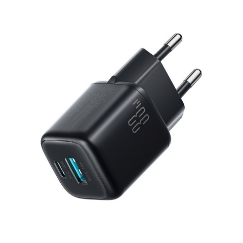 Ładowarka sieciowa USB-A USB-C z kablem USB-C - iPhone Lightning 33W - czarna