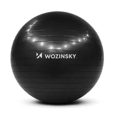 Piłka gimnastyczna do ćwiczeń rehabilitacji z pompką 65 cm - czarna