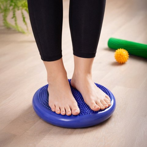 Poduszka sensoryczna rehabilitacyjna do ćwiczeń jeżyk - niebieska