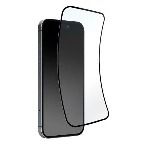Szkło hybrydowe z czarną ramką do iPhone 16 Plus / iPhone 15 Pro Max / iPhone 15 Plus Flexible Glass D3O