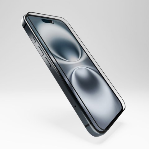 Szkło hybrydowe z czarną ramką do iPhone 16 Plus / iPhone 15 Pro Max / iPhone 15 Plus Flexible Glass D3O