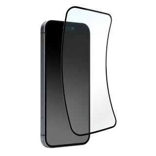 Szkło hybrydowe z czarną ramką do iPhone 16 / iPhone 15 / iPhone 15 Pro Flexible Glass D3O