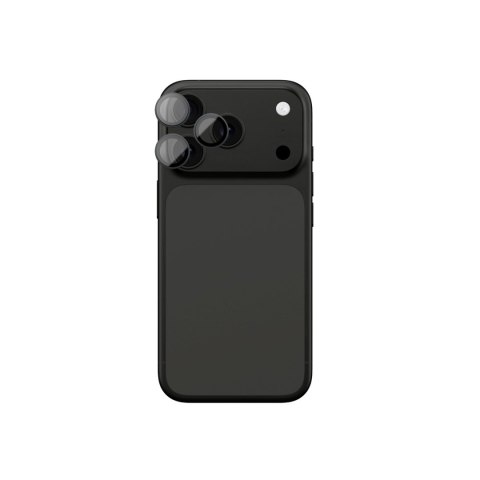 Szkło na aparat do iPhone 17 Pro / Pro Max z szarą ramką aluminiową Lens Glass