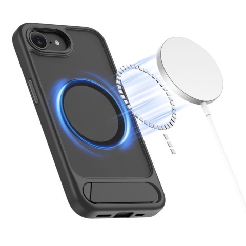 Etui pokrowiec na iPhone 16e / 17e MagRack MagSafe - czarny