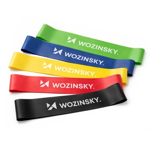 Gumy taśmy oporowe do ćwiczeń treningu fitness z lateksu - 5 szt.