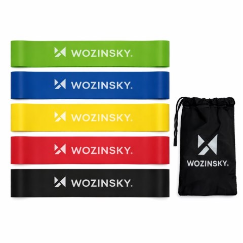 Gumy taśmy oporowe do ćwiczeń treningu fitness z lateksu - 5 szt.