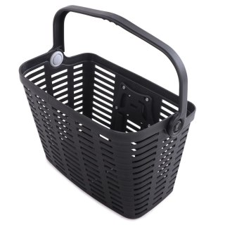 Kosz rowerowy na kierownicę plastikowy - czarny