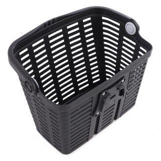 Kosz rowerowy na kierownicę plastikowy - czarny