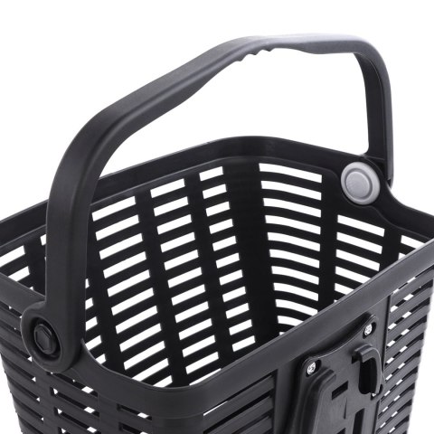 Kosz rowerowy na kierownicę plastikowy - czarny