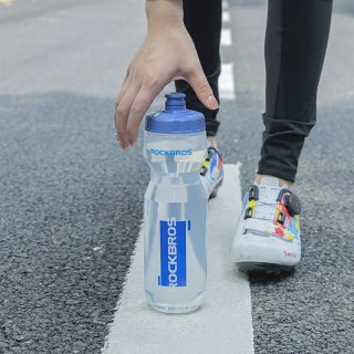 Bidon rowerowy butelka 750 ml - przezroczysto niebieska