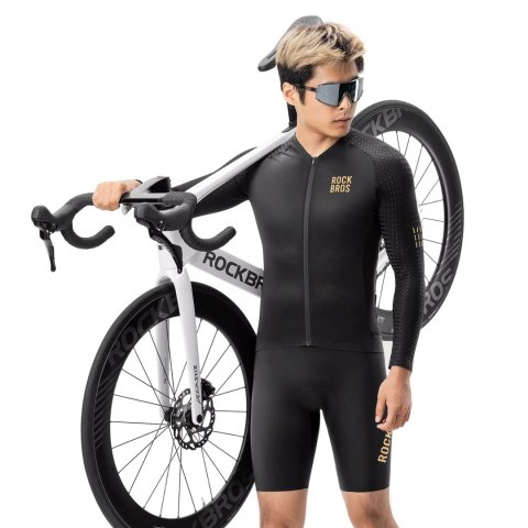 Koszulka rowerowa Diamond z długim rękawem rozmiar XXXL - czarna