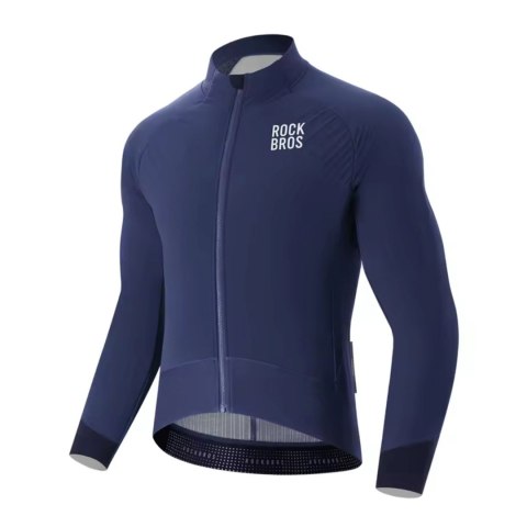 Kurtka rowerowa zimowa polarowa dwuwarstwowa rozmiar XL - niebieska