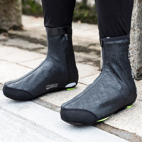 Ochraniacze na buty wiatroodporne wodoodporne 42-46 cm - czarne