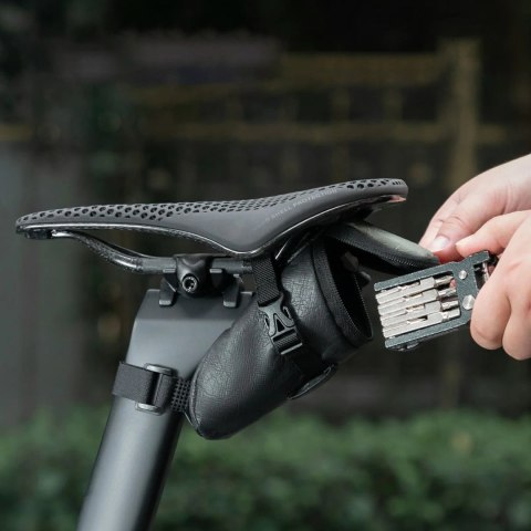 Torba rowerowa podsiodłowa 0.2L - czarno zielona