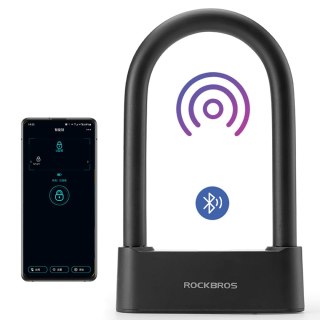 Zapięcie rowerowe SMART z czytnikiem linii papilarnych i Bluetooth - czarne