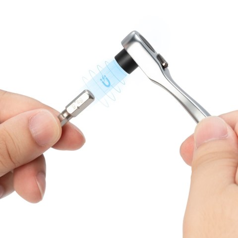 Zestaw narzędzi rowerowych multitool z pompką na naboje CO2 i kluczem grzechotkowym