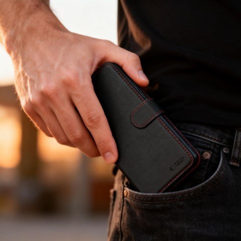 Etui futerał na Samsung Galaxy S26 Ultra Wallet - czarno czerwony