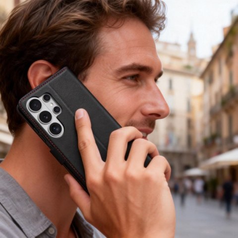 Etui futerał na Samsung Galaxy S26 Ultra Wallet - czarno czerwony