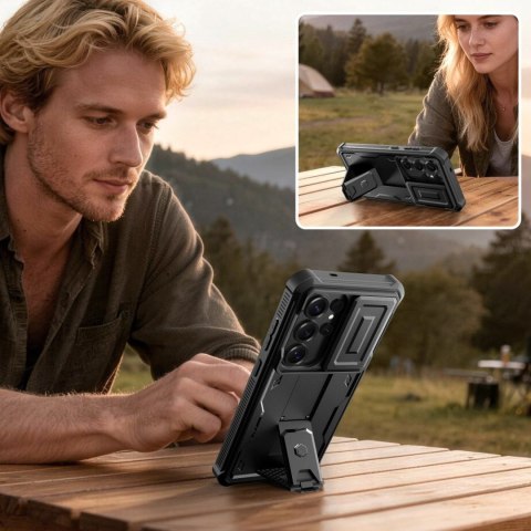 Etui pokrowiec na Samsung Galaxy S26 Ultra Kevlar Cam+ - czarny