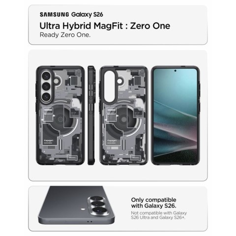 Etui pokrowiec na Samsung Galaxy S26 Zero One Ultra Hybrid Mag MagSafe - przezroczysto czarne