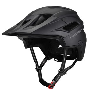 Kask rowerowy fullface z odpinanym daszkiem 57-62 cm - czarny
