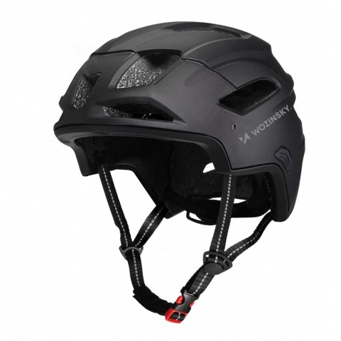 Kask rowerowy fullface z odpinanym daszkiem 57-62 cm - czarny