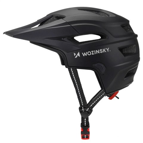 Kask rowerowy fullface z odpinanym daszkiem 57-62 cm - czarny