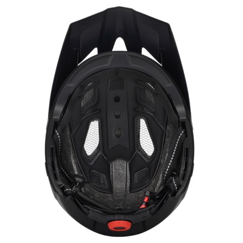 Kask rowerowy fullface z odpinanym daszkiem 57-62 cm - czarny