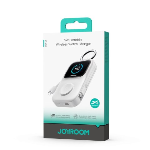 Powerbank 5000mAh z ładowaniem bezprzewodowym zegarka 5 W - biały
