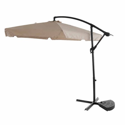 Parasol ogrodowy LUARO duży składany z wysięgnikiem 290cm beżowy