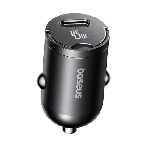 Ładowarka samochodowa USB-C z kablem USB-C 45W 1m - czarna