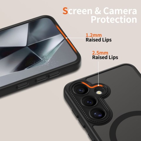 Etui pokrowiec case na Samsung Galaxy S25 MagCam MagSafe - czarny