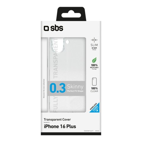 Etui pokrowiec na iPhone 16 Plus Skinny Cover - przezroczysty