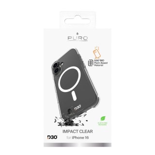Etui silikonowe do iPhone 16 Impact Clear D3O MagSafe - przezroczyste