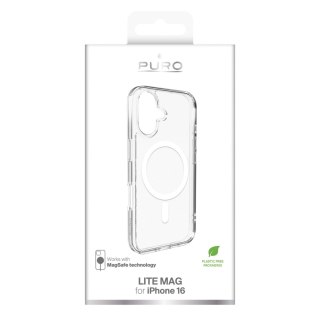 Etui silikonowe do iPhone 16 Lite Mag MagSafe - przezroczyste