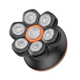 Golarka elektryczna do głowy i zarostu 7 głowic LED USB-C - czarna