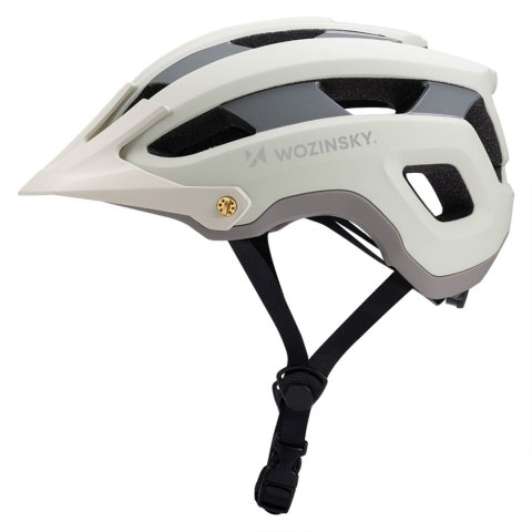 Kask rowerowy MTB z odpinanym daszkiem lekki 57-62 cm - pastelowa zieleń