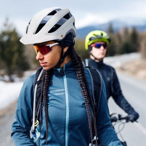 Kask rowerowy MTB z odpinanym daszkiem lekki 57-62 cm - pastelowa zieleń