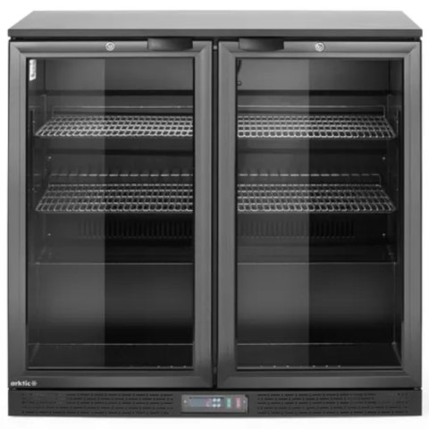 Lodówka chłodziarka barowa na napoje 2-drzwiowa LED 158 l 160 W 90x53x87 cm